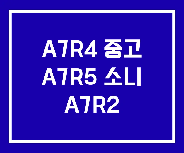 A7R4 중고 A7R5 소니 A7R2 A7R4 중고 A7R5 소니 A7R2