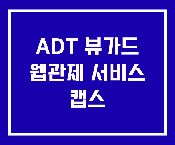 ADT 뷰가드 웹관제 서비스 캡스 ADT 뷰가드 웹관제 서비스 캡스