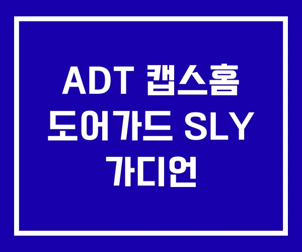 ADT 캡스홈 도어가드 SLY 가디언