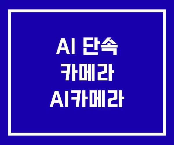 AI 단속 카메라 AI카메라 AI 단속 카메라 AI카메라