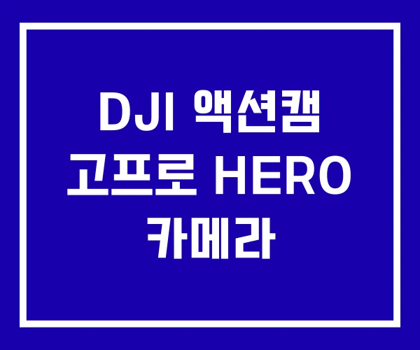 DJI 액션캠 고프로 HERO 카메라