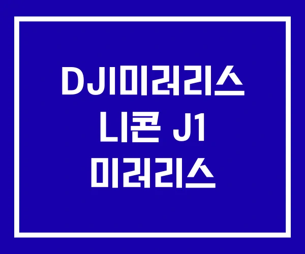 DJI미러리스 니콘 J1 미러리스