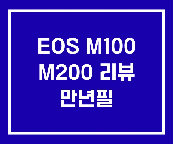 EOS M100 M200 리뷰 만년필 EOS M100 M200 리뷰 만년필