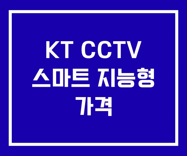 KT CCTV 스마트 지능형 가격 KT CCTV 스마트 지능형 가격