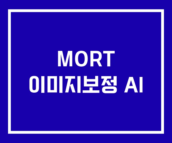 MORT 이미지보정 AI