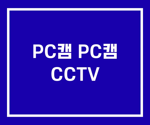 PC캠 PC캠 CCTV