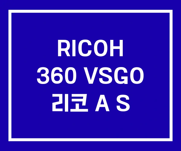 RICOH 360 VSGO 리코 A S RICOH 360 VSGO 리코 A S