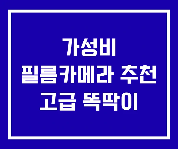 가성비 필름카메라 추천 고급 똑딱이