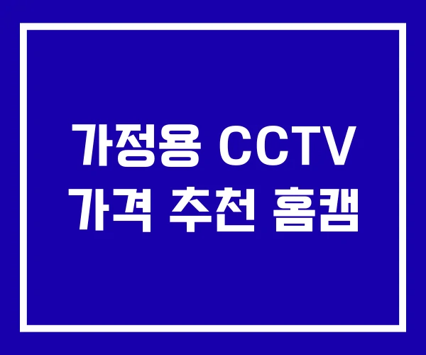 가정용 CCTV 가격 추천 홈캠 가정용 CCTV 가격 추천 홈캠