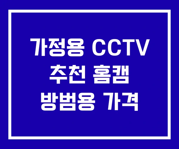 가정용 CCTV 추천 홈캠 방범용 가격 가정용 CCTV 추천 홈캠 방범용 가격
