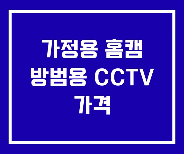 가정용 홈캠 방범용 CCTV 가격 가정용 홈캠 방범용 CCTV 가격