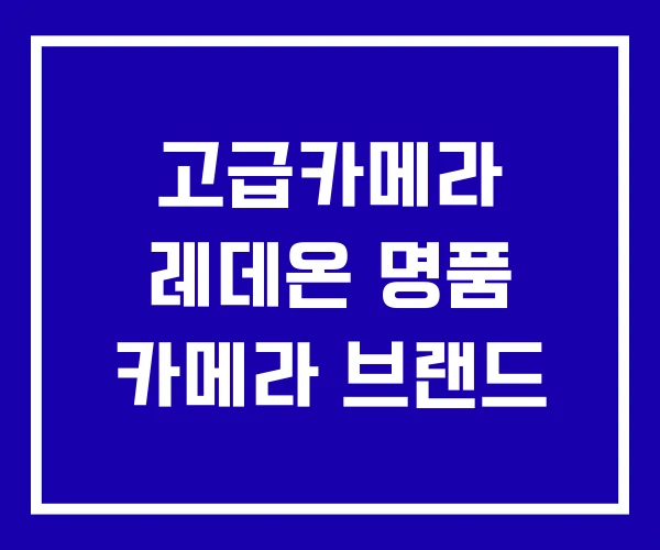 고급카메라 레데온 명품 카메라 브랜드