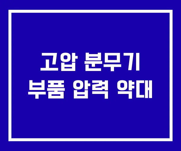 고압 분무기 부품 압력 약대 고압 분무기 부품 압력 약대