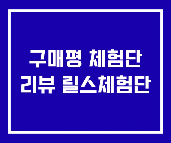 구매평 체험단 리뷰 릴스체험단