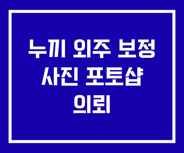 누끼 외주 보정 사진 포토샵 의뢰