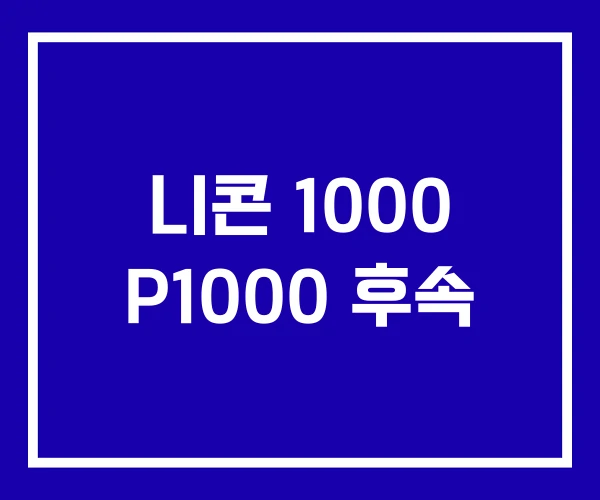 니콘 1000 P1000 후속