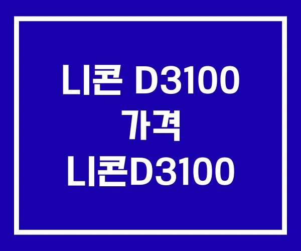 니콘 D3100 가격 니콘D3100