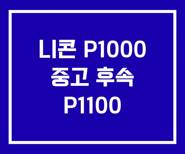 니콘 P1000 중고 후속 P1100