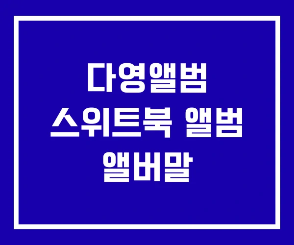 다영앨범 스위트북 앨범 앨버말