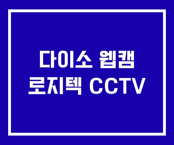 다이소 웹캠 로지텍 CCTV