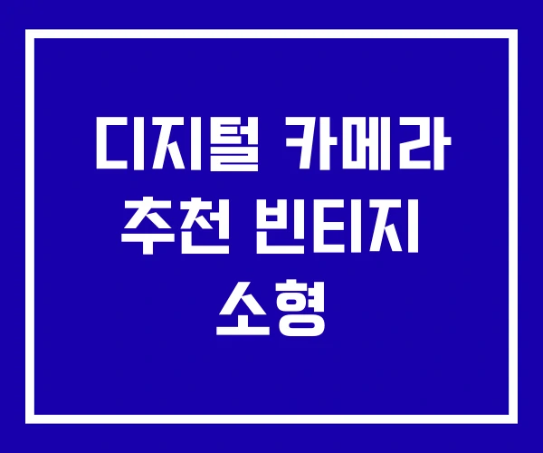 디지털 카메라 추천 빈티지 소형 디지털 카메라 추천 빈티지 소형