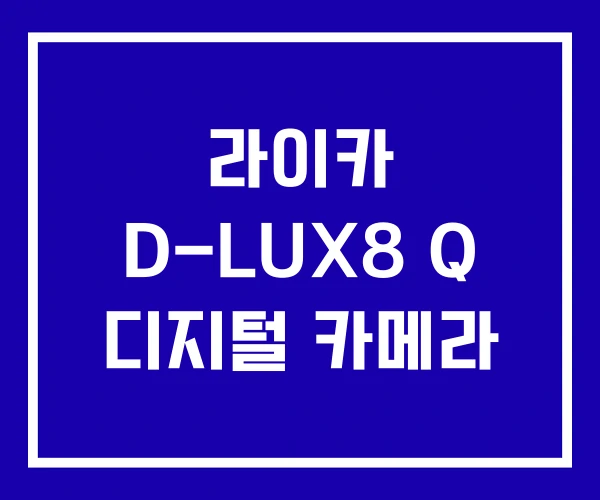 라이카 D-LUX8 Q 디지털 카메라