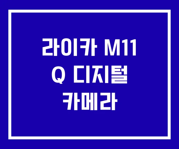 라이카 M11 Q 디지털 카메라 라이카 M11 Q 디지털 카메라
