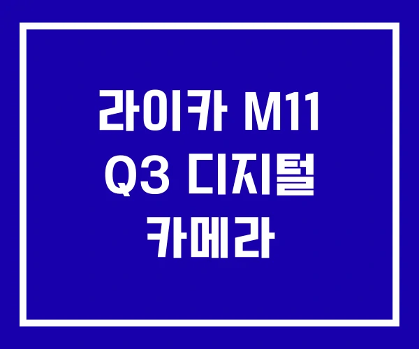 라이카 M11 Q3 디지털 카메라 라이카 M11 Q3 디지털 카메라