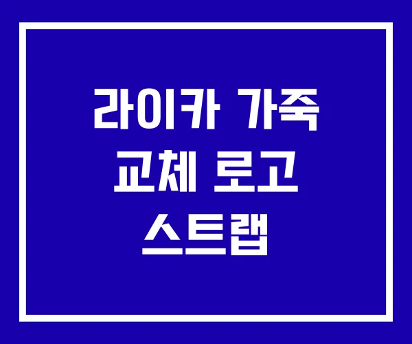 라이카 가죽 교체 로고 스트랩
