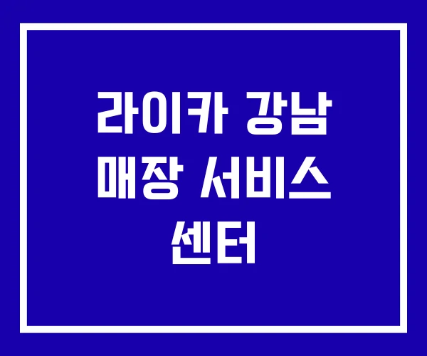 라이카 강남 매장 서비스 센터