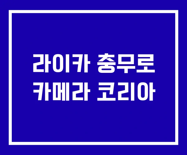 라이카 충무로 카메라 코리아