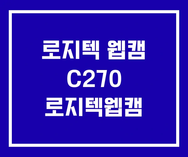 로지텍 웹캠 C270 로지텍웹캠