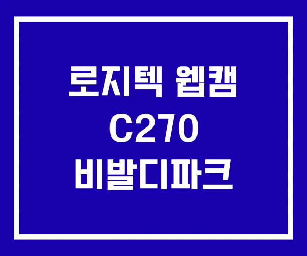 로지텍 웹캠 C270 비발디파크