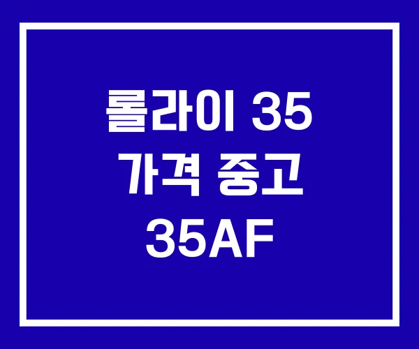 롤라이 35 가격 중고 35AF