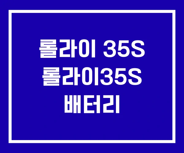 롤라이 35S 롤라이35S 배터리