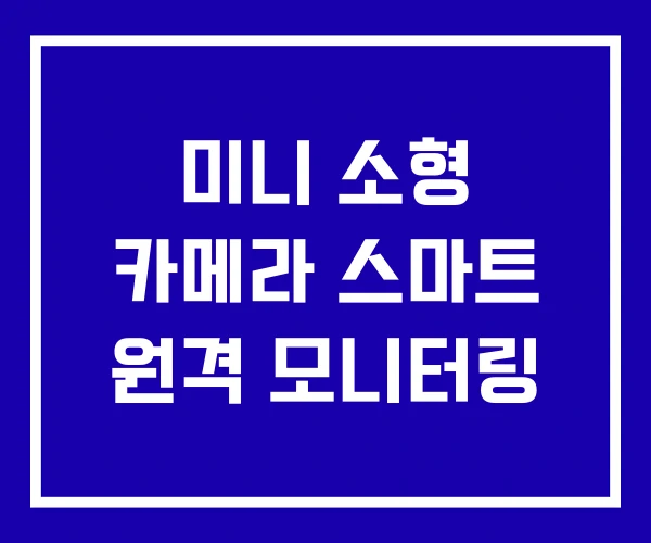 미니 소형 카메라 스마트 원격 모니터링