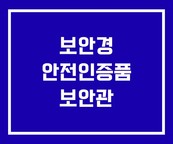 보안경 안전인증품 보안관