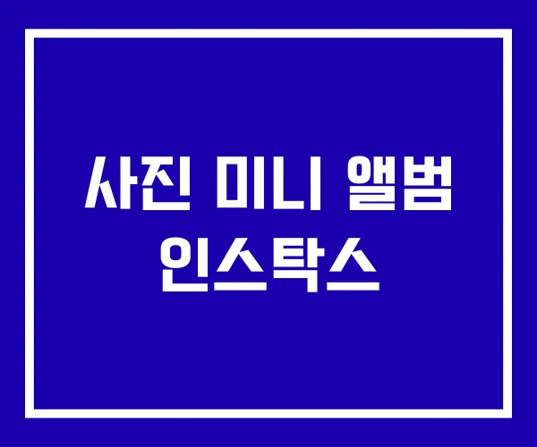 사진 미니 앨범 인스탁스