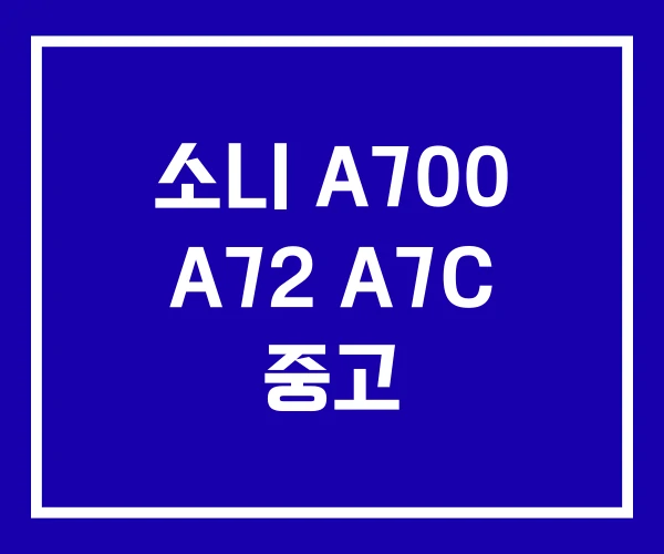 소니 A700 A72 A7C 중고