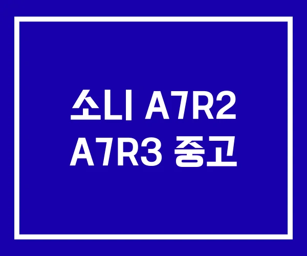 소니 A7R2 A7R3 중고 소니 A7R2 A7R3 중고