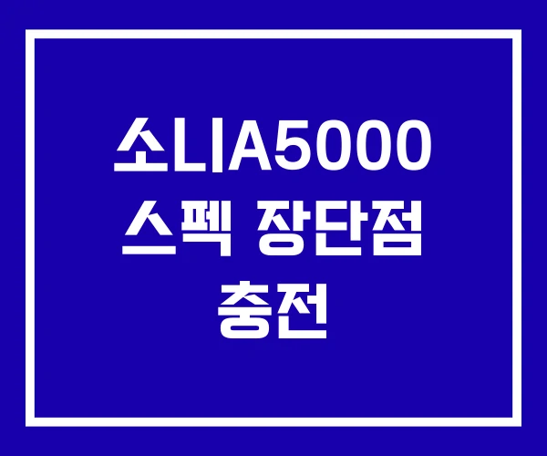 소니A5000 스펙 장단점 충전