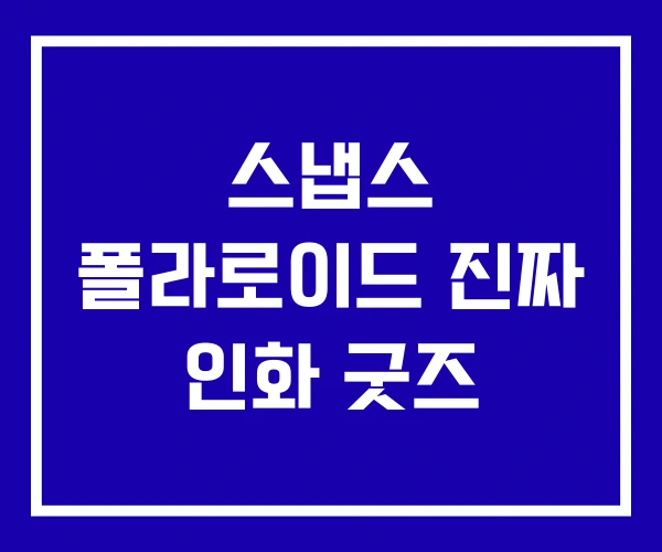 스냅스 폴라로이드 진짜 인화 굿즈 스냅스 폴라로이드 진짜 인화 굿즈