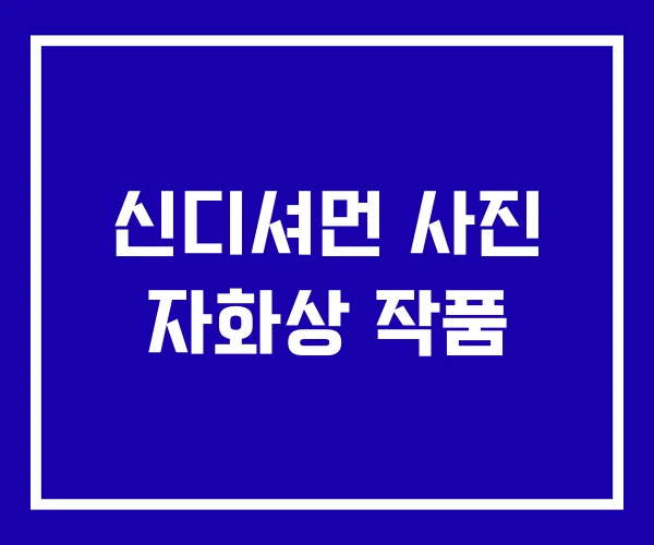신디셔먼 사진 자화상 작품