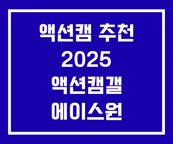 액션캠 추천 2025 액션캠갤 에이스원