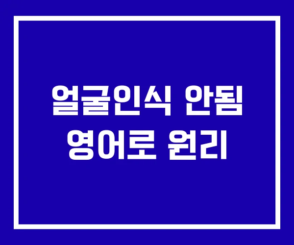 얼굴인식 안됨 영어로 원리