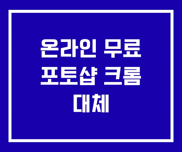 온라인 무료 포토샵 크롬 대체