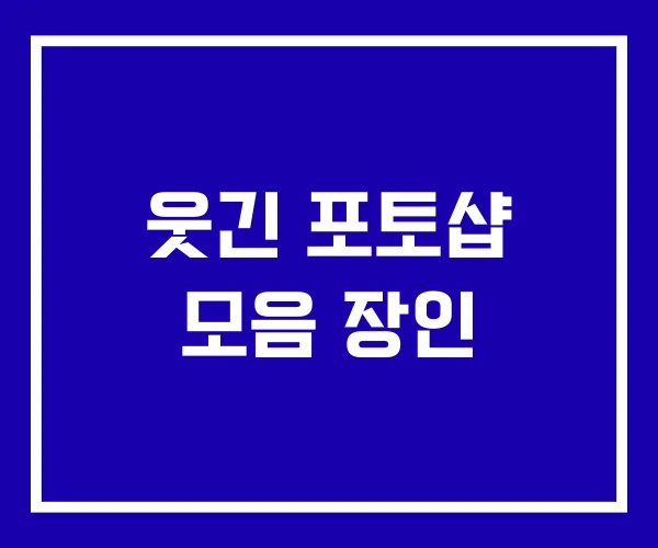 웃긴 포토샵 모음 장인