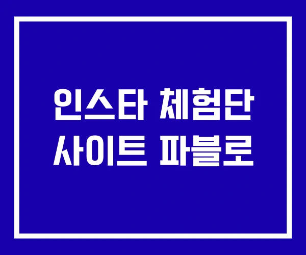 인스타 체험단 사이트 파블로