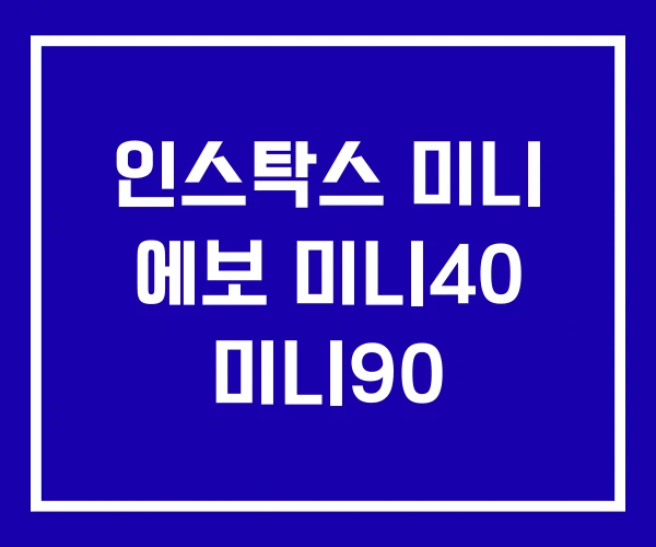 인스탁스 미니 에보 미니40 미니90