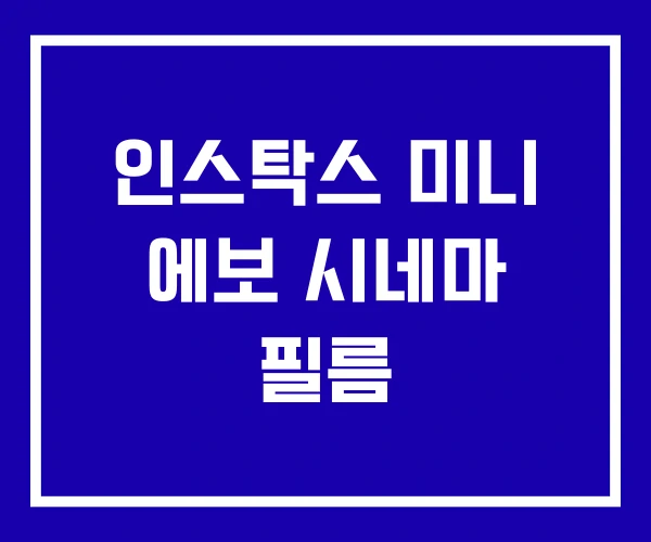 인스탁스 미니 에보 시네마 필름